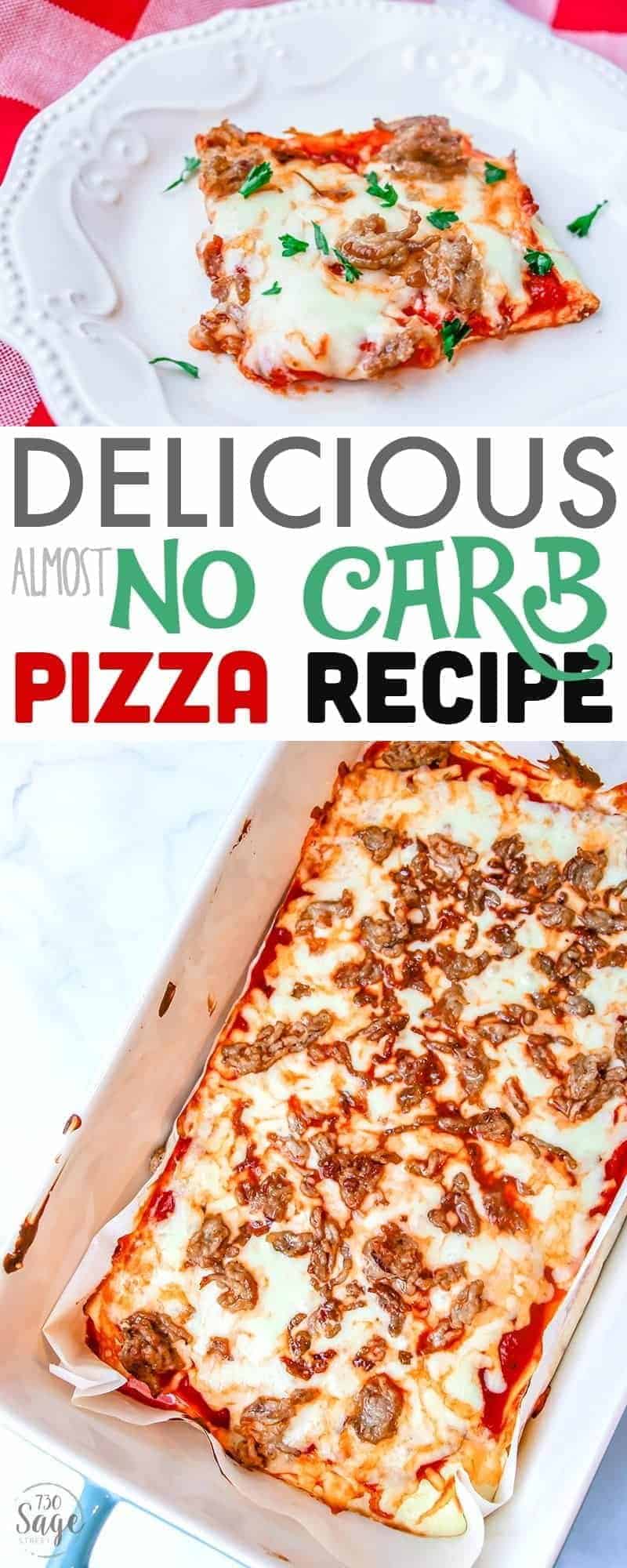 no carb pizza photo collage