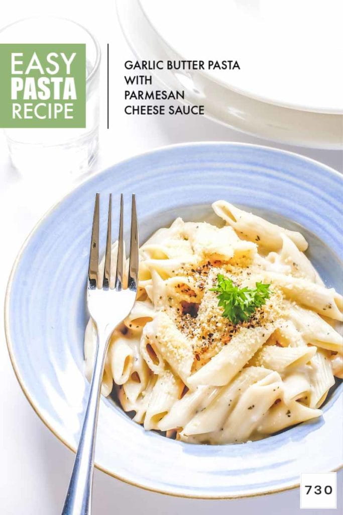 Simple Garlic Butter Pasta with Parmesan Cheese 2 butter pasta pin 1
