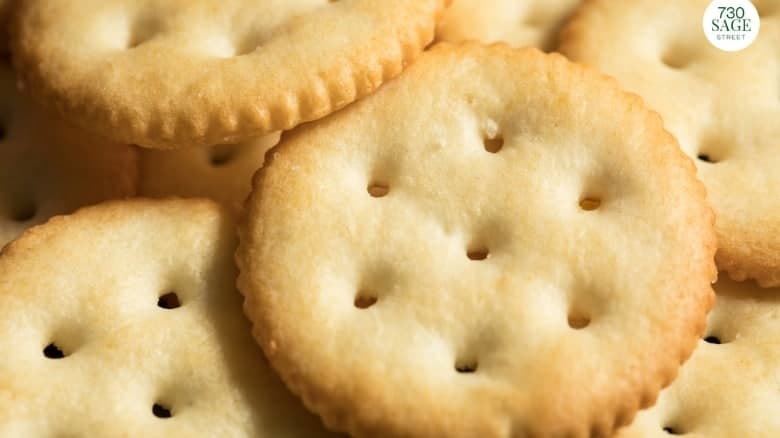 homemade crackers close up