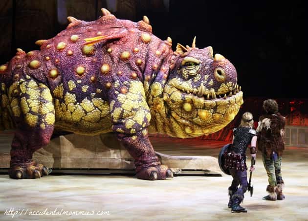 How to train your dragon live show Gronckle - he's a "stinky" dragon