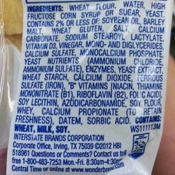 Wonder Bread Ingredients