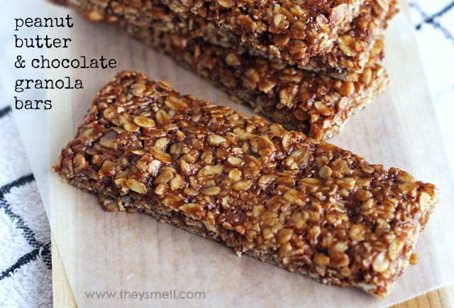 Homemade Chocolate Peanut Butter Granola Bars 2 Granola bar recipe