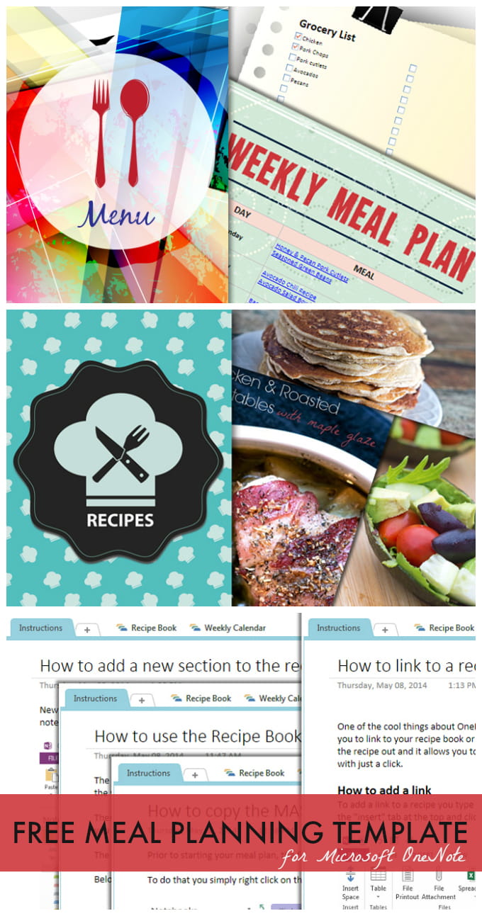 Meal Planning Template for Microsoft OneNote - 730 Sage Street