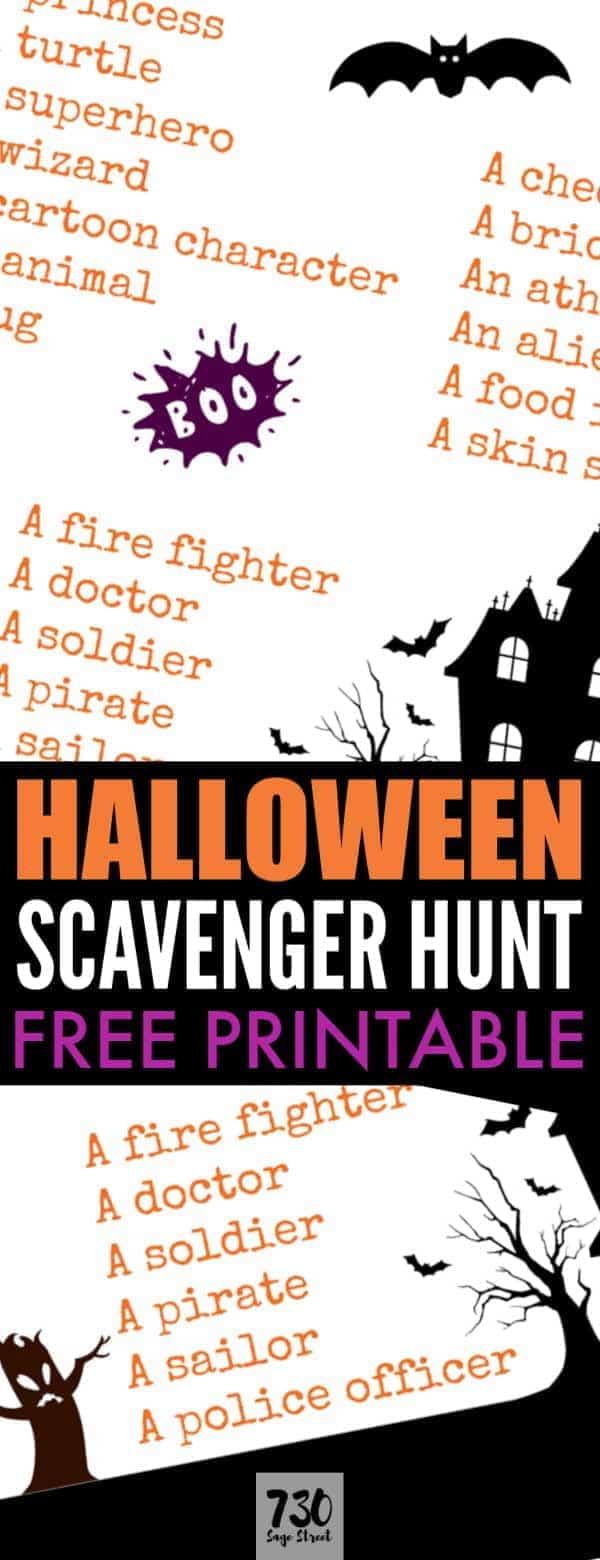 Halloween Scavenger Hunt Printable Halloween Scavenger Hunt Printable