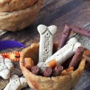 Homemade Halloween Doggie Edible Treat Bowls. Fill these homemade bowls with fun dog-safe treats for your furry neighbors this Halloween. They are easy to make and are sure to make tails wag!
