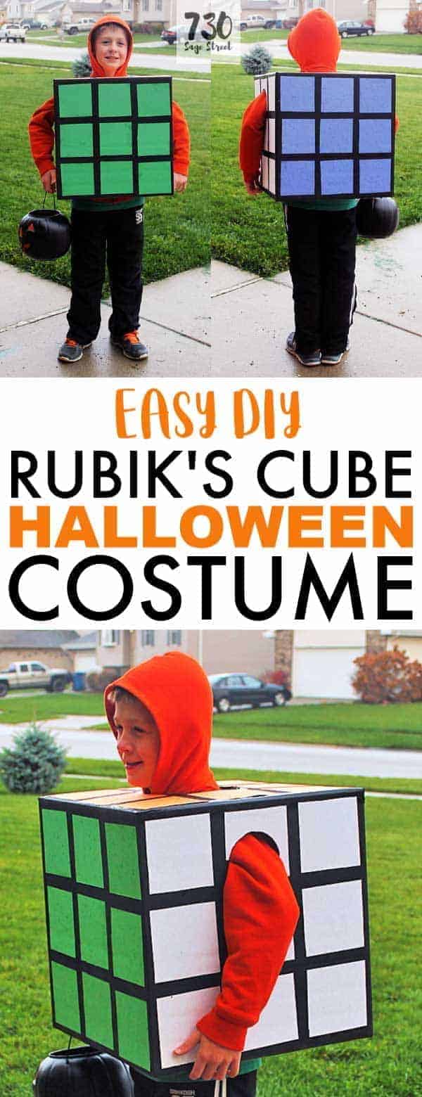 DIY Rubik's Cube Costume Easy Homemade Halloween Custume 730 Sage