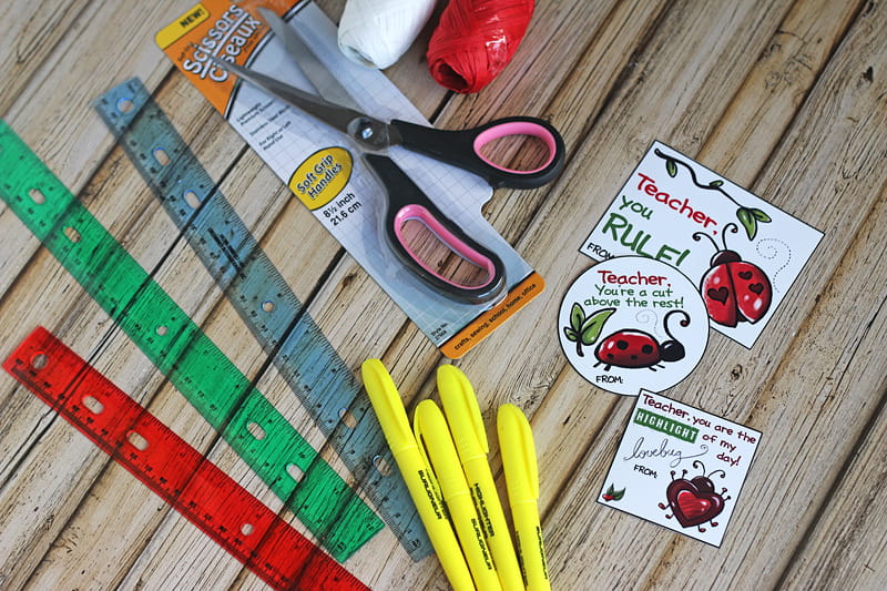 Dollar tree valentine's day ideas for teachers - free printables will help you create adorable teacher school supplies valentine's cards.