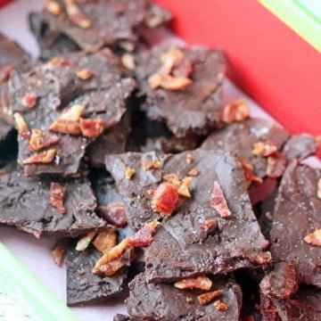 Dark chocolate bacon bark with sea salt recipe