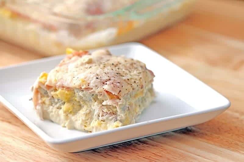 Sausage and egg casserole aka breakfast lasagna