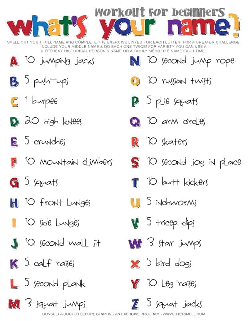 Name Workout What s Your Name Workout for Beginners Name Workout What s Your Name Workout for Beginners
