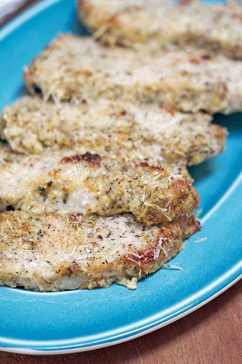 Low Carb Parmesan Dijon Pork Chops 730 Sage Street