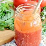 Low Carb Pizza Sauce - you don't have to give up pizza when you follow a low carb or ketogenic diet! This sauce is made without sugar so it has as few carbs as possible.
