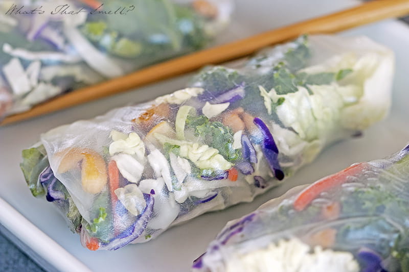 Asian Sesame Salad Summer Rolls - take your salad to the next level! Super easy to put together and great as an appetizer or side dish.