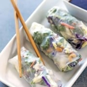 Asian Sesame Salad Summer Rolls - take your salad to the next level! Super easy to put together and great as an appetizer or side dish.