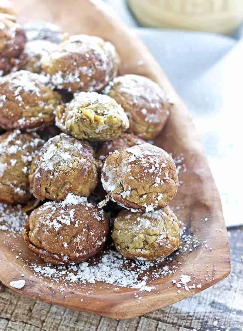 Honey Pumpkin Pancake Puffs {Gluten-Free And Dairy-Free} 2 Honey pumpkin pancake puffs: gluten-free and dairy-free, these pumpkin ebelskiver danish pancake balls are a fun and delicious treat for breakfast or anytime.
