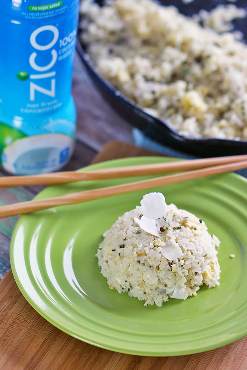 Low Carb Coconut Cauliflower Fried 'Rice'. This grain-free version of fried rice has the same texture as traditional fried rice but with the nutritional power of cauliflower and coconut.