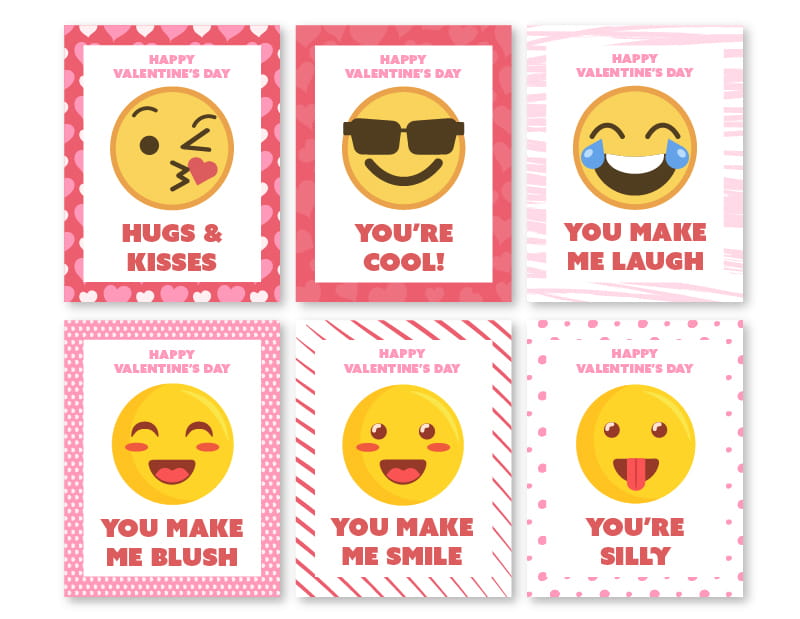 Emoji Printable Valentine s Day Cards 730 Sage Street Emoji Printable Valentine s Day Cards 730 Sage Street