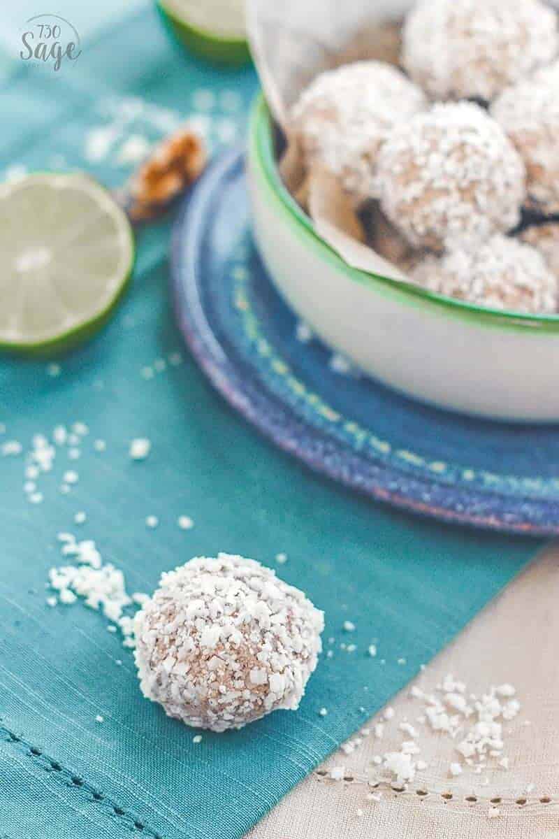 Low Carb Coconut Lime Truffles 6 Low carb coconut lime truffles - these refreshing truffles are low carb, include dairy-free yogurt & can be made with almonds, walnuts or cashews.