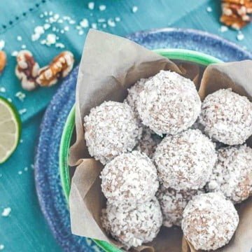 Low Carb Coconut Lime Truffles - these refreshing truffles are low carb, include dairy-free yogurt & can be made with almonds, walnuts or cashews.