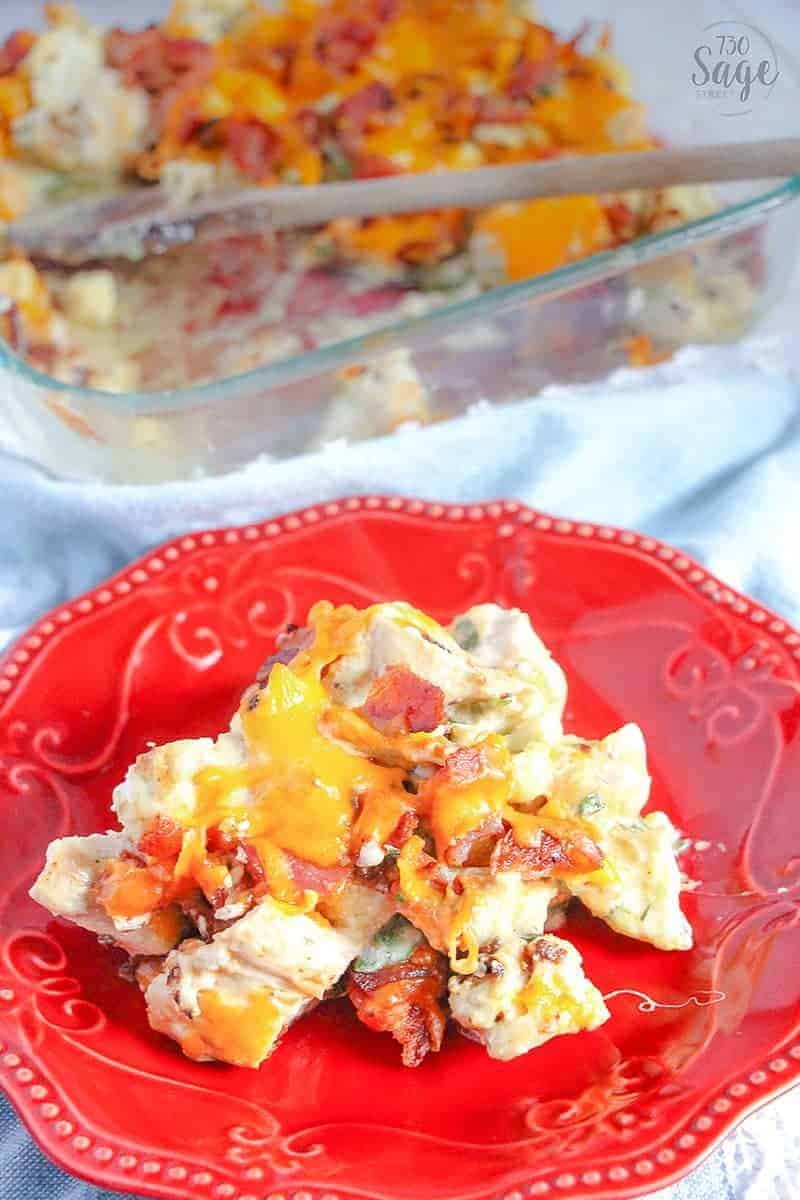 Low Carb Cheesy Chicken and Cauliflower Casserole 730 Sage Street