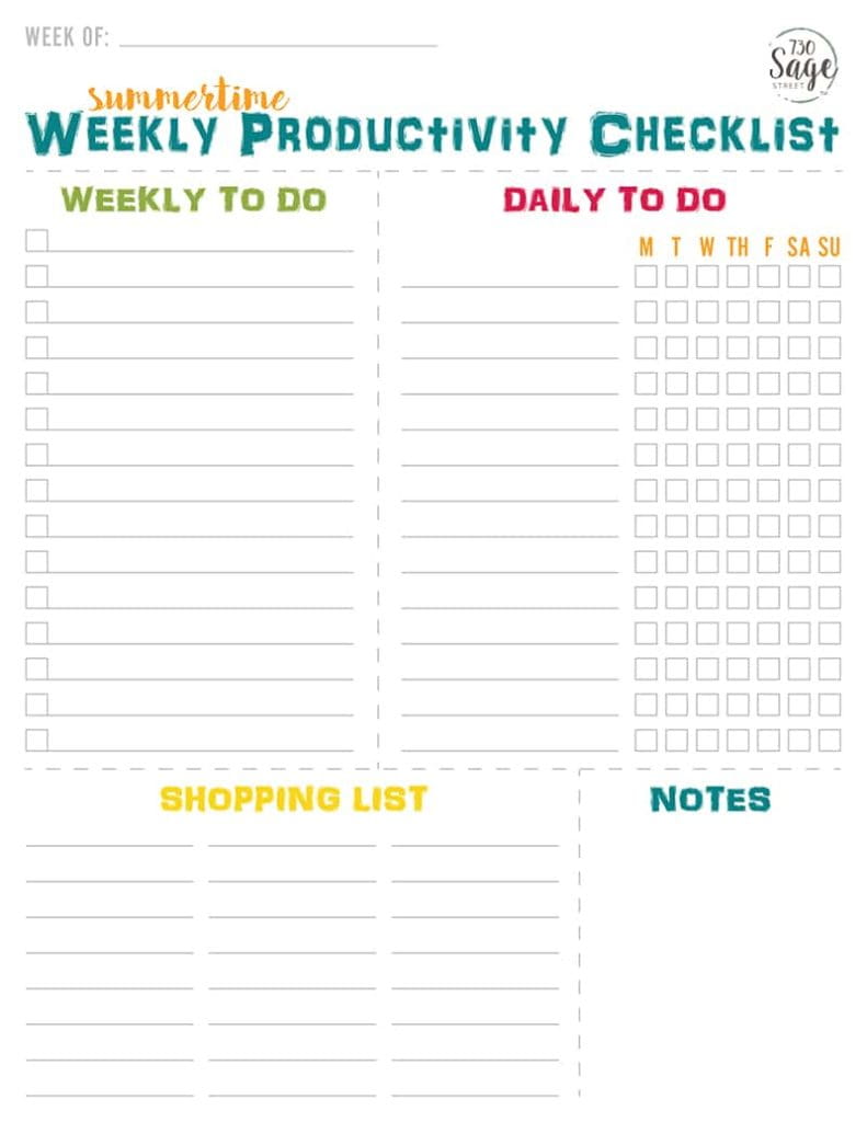 master your summer to do list with this free printable checklist master to do list printable