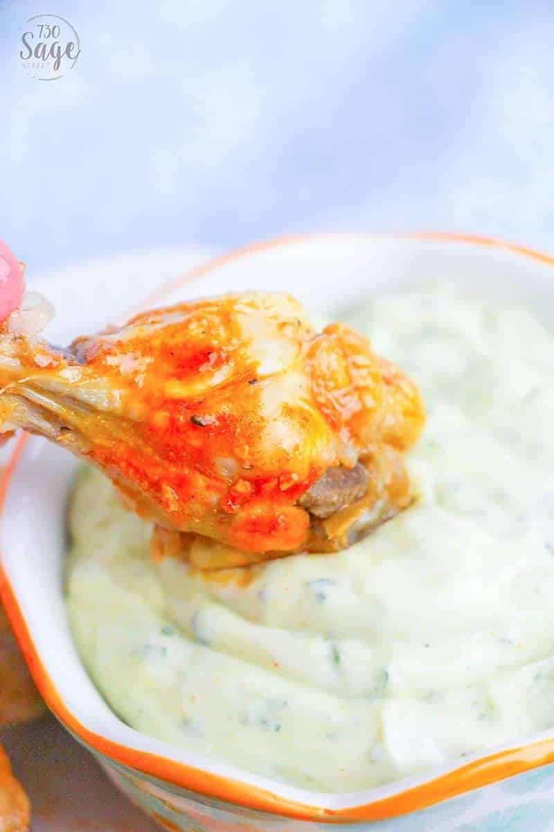 Low Carb Instant Pot Hot Wings 10 Spicy wings dipped in cool ranch is so satisfying & this low carb instant pot hot wings recipe means you can enjoy quick and easy hot wings even if you follow a ketogenic or low carb diet.