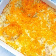 This easy cheesy chicken and rice bake is the perfect casserole recipe for busy weeknights and picky kids. Simple to make & oh-so-good!