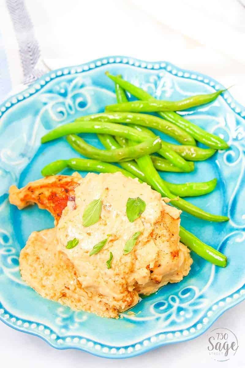 Low Carb Creamy Lemon Chicken Recipe 6 This rich and tart low carb creamy lemon chicken recipe is made in one skillet and is a delicious weekday keto dinner for busy schedules.