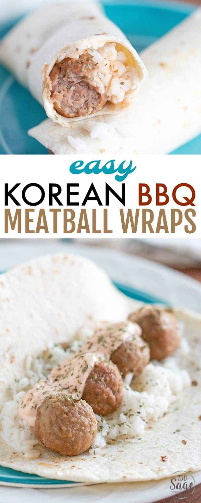 Get a delicious dinner on the table quickly - in under 30 minutes - with these delicious and super easy Korean BBQ Meatball Wraps.