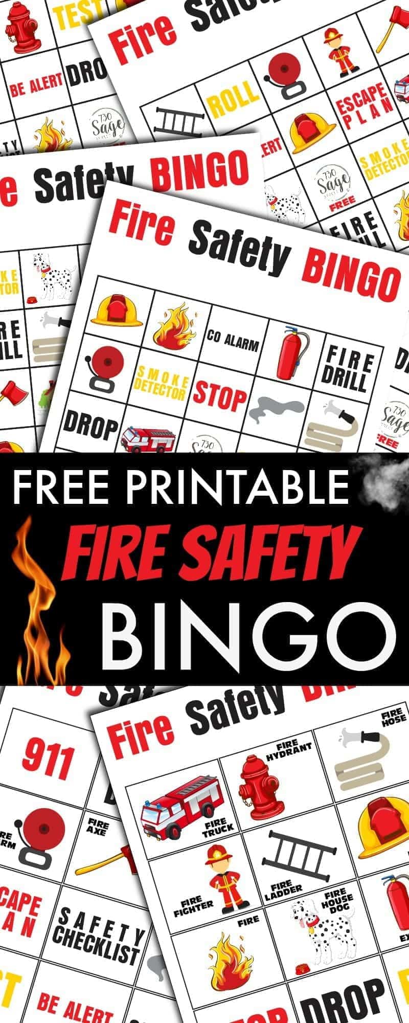 This fire safety bingo printable will help teach vocabulary and important key safety concepts for kids in a fun and engaging way.