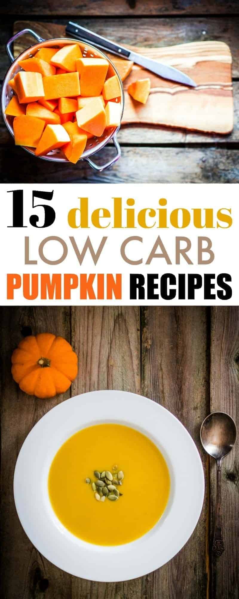 It's pumpkin time of year! Don't let a low carb diet keep you from enjoying all the pumpkin spice things, check out 15 Delicious Low Carb Pumpkin Recipes.