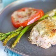 This delicious low carb sheet pan garlic Parmesan lemon chicken with asparagus is a quick, easy and delicious one-pan keto meal for the whole family.