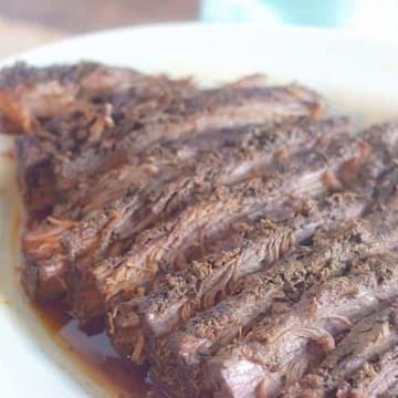 Slow Cooker Low Carb Brisket with Coffee-Chili Dry Rub 7 This low carb brisket recipe with coffee-chili dry rub is easy to make in a slow cooker for a delicious keto dinner. Tender and full of spicy flavor!