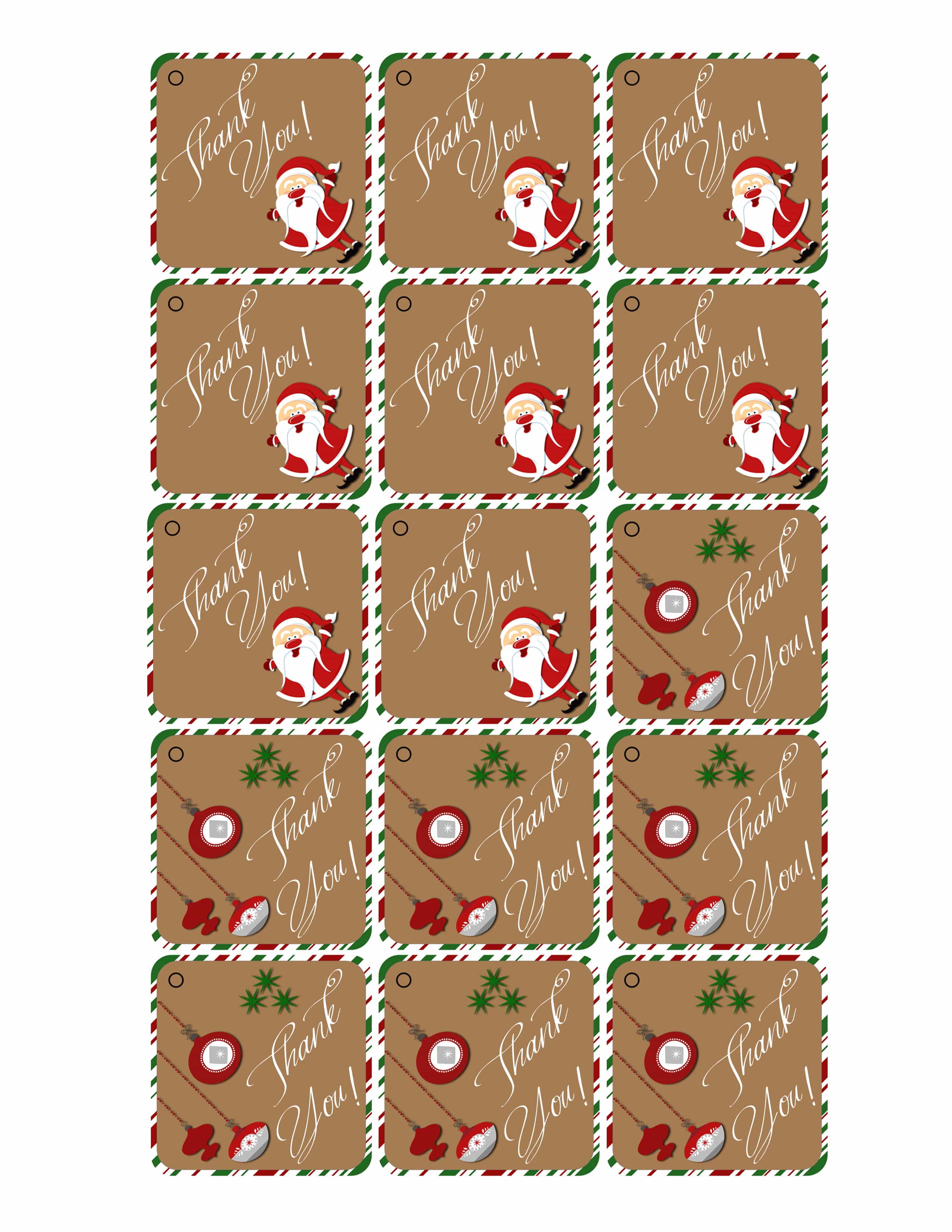 Xmas Thank Your self Tags Cost-free Printable - 730 Sage Highway photo about Thank You Tag Printable named Xmas Thank On your own Tags No cost Printable - 730 Sage Road