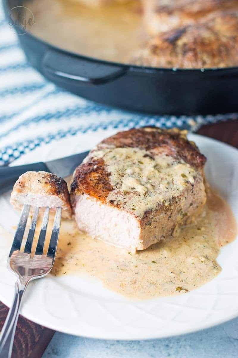 Keto Pork Chops Recipe - Creamy Ranch Pork Chops - 730 Sage Street