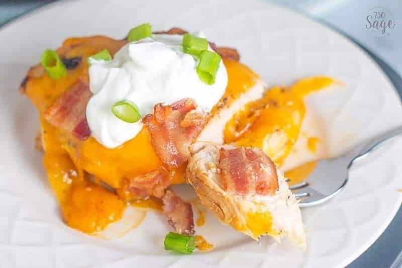 Easy Chicken Breast Recipe - Loaded Low Carb Chicken