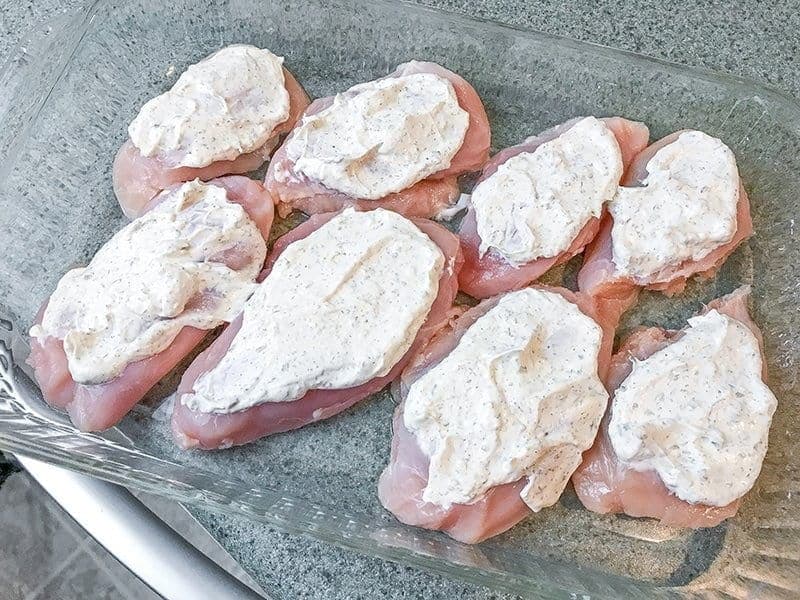 ranch dressing mix on chicken breast