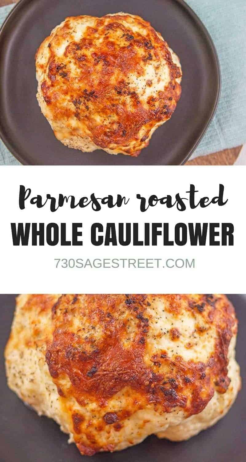 Parmesan Whole Roasted Cauliflower Air Fryer Recipe 730 Sage Street