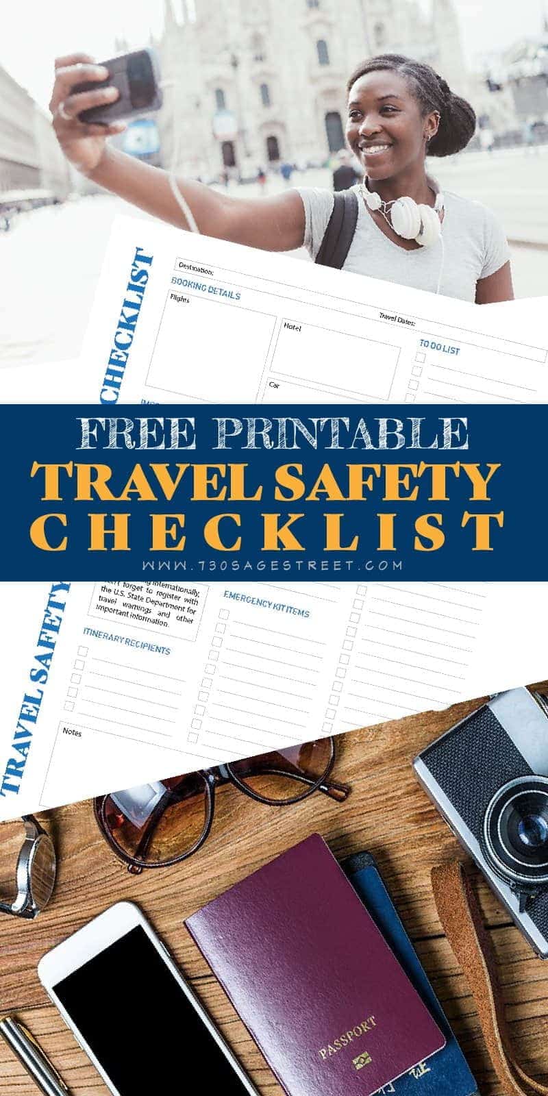 Free printable travel safety checklist. #travel #traveltips #travelling #mexico #cancun #tips #safety #printable #checklist