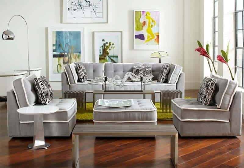 Cort Furniture Rental living room hip and comfortable