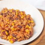 Mexican rice in a white bowl