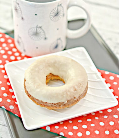 keto donut on a white plate
