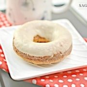 keto donut on a white plate