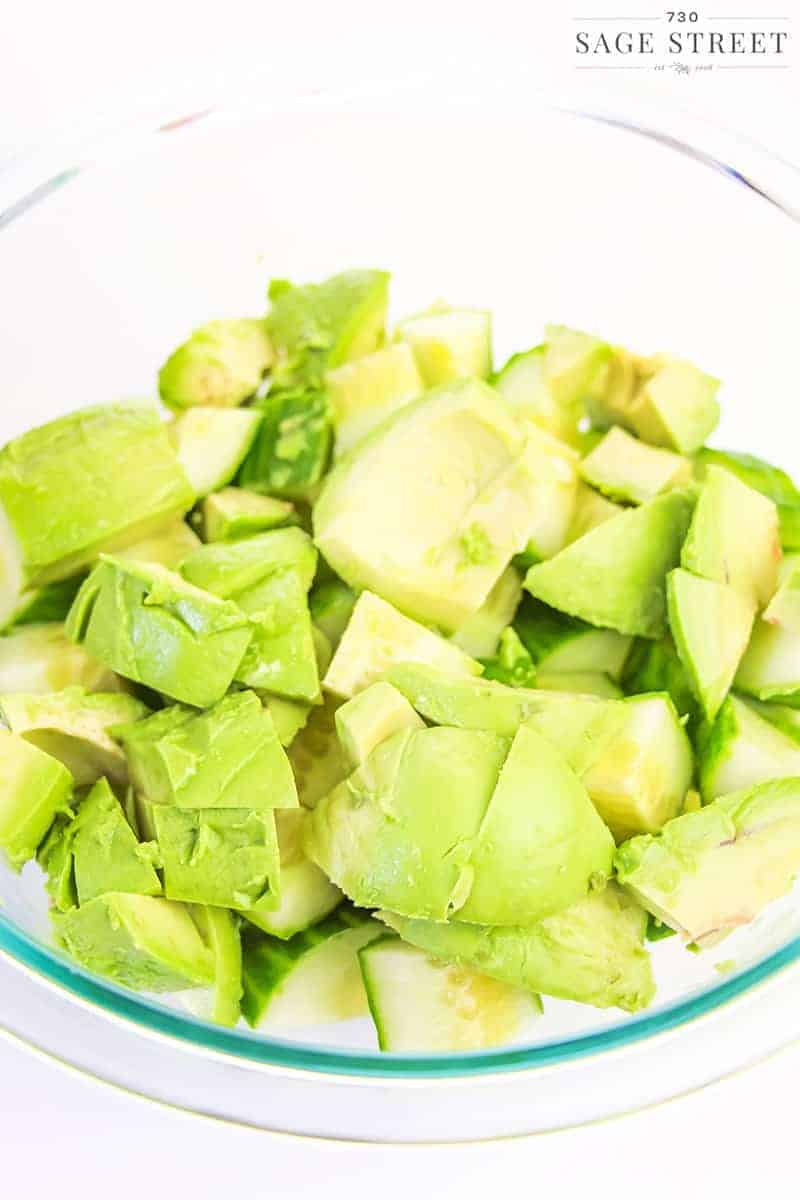 Avocado cucumber salad low carb keto 2
