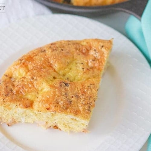 crustless quiche on a white plate