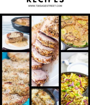 collage of keto pork recipes