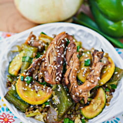 Keto Chicken and Vegetable Stir Fry Final Plating ready to eat!