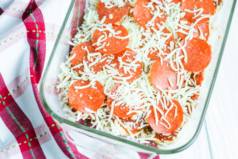Low Carb Pepperoni Pizza Chicken Casserole 5 Add more pepperoni