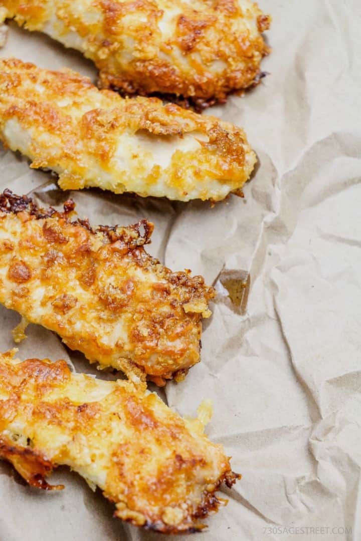 Chicken Tenders on Parchment Paper