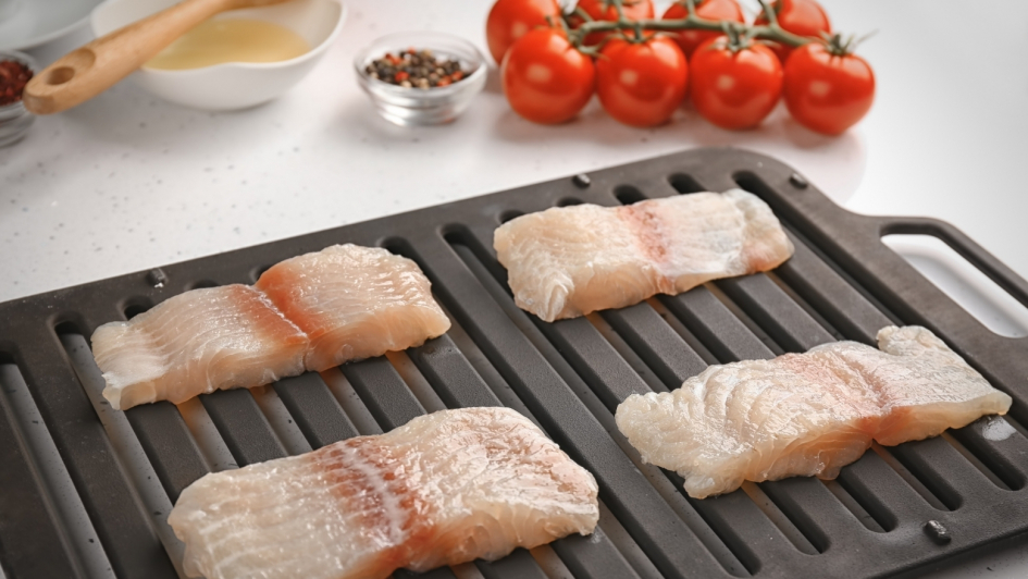 Broiler Pan with Fresh Fish